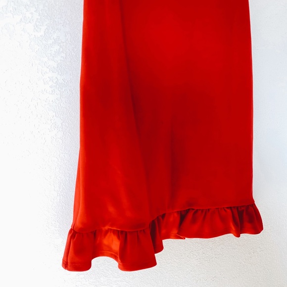 Red Ruffle Mini Dress - Picture 5 of 5